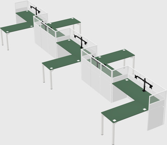 L-shape cubicles