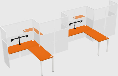 L-shape cubicles