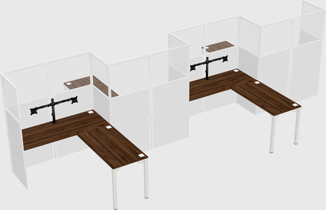 L-shape cubicles