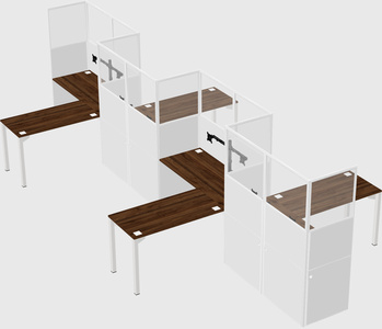 L-shape cubicles