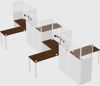 L-shape cubicles