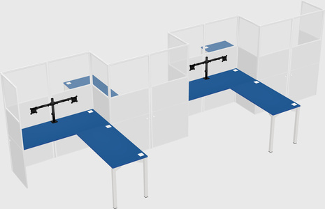 L-shape cubicles