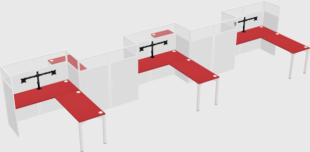 L-shape cubicles