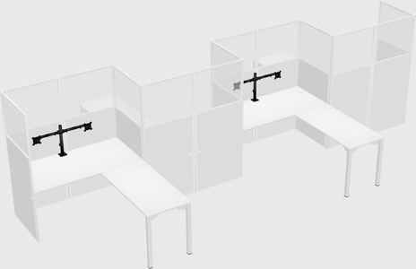L-shape cubicles