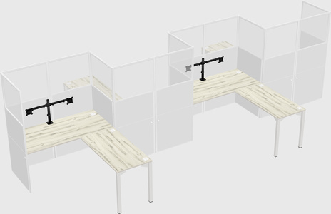 L-shape cubicles