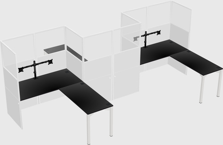 L-shape cubicles