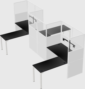L-shape cubicles