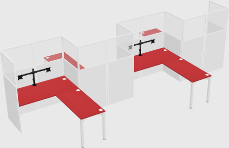 L-shape cubicles
