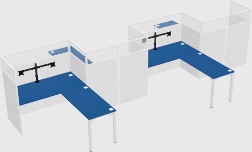 L-shape cubicles