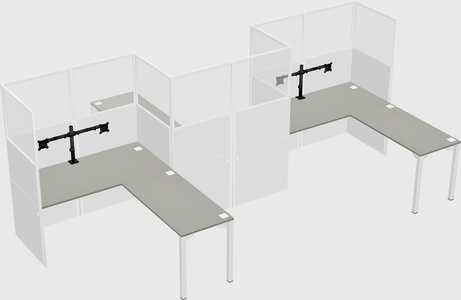 L-shape cubicles