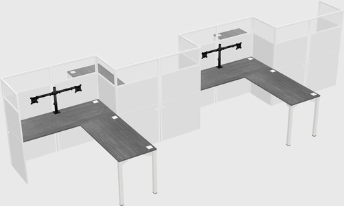 L-shape cubicles