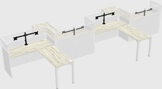 L-shape cubicles