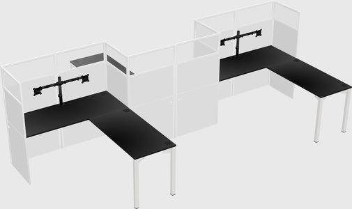 L-shape cubicles