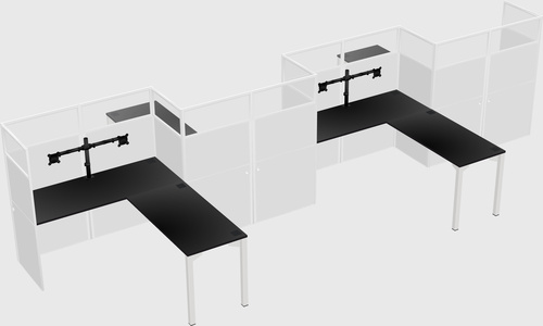 L-shape cubicles