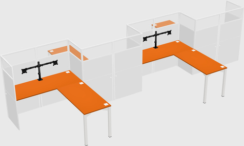 L-shape cubicles
