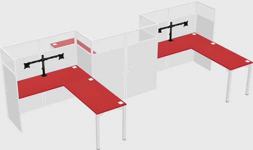 L-shape cubicles