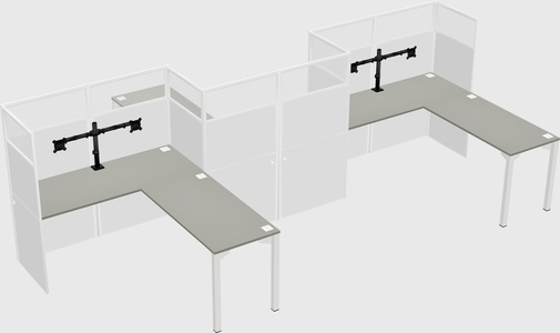 L-shape cubicles