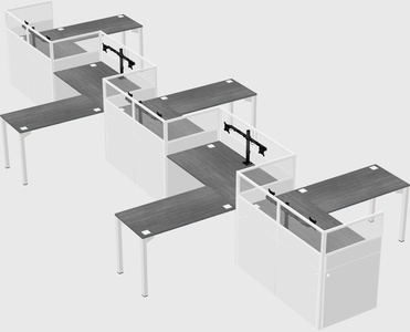 L-shape cubicles