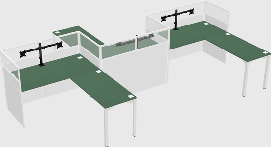 L-shape cubicles