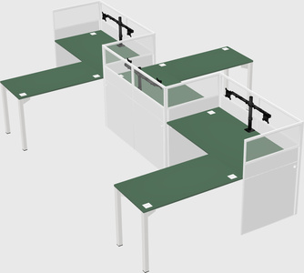 L-shape cubicles