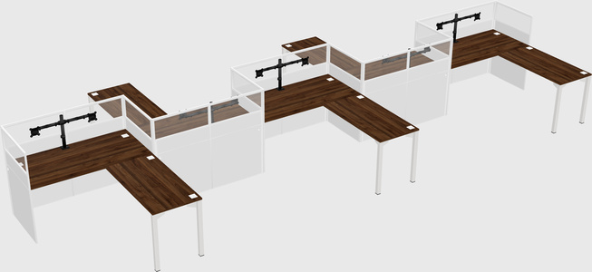 L-shape cubicles