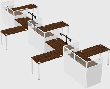 L-shape cubicles