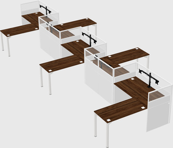L-shape cubicles