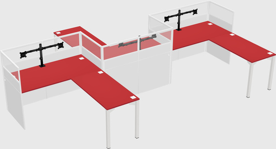 L-shape cubicles
