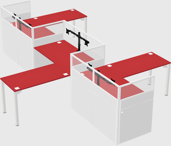 L-shape cubicles
