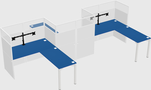 L-shape cubicles