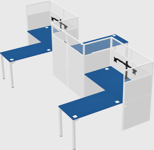 L-shape cubicles