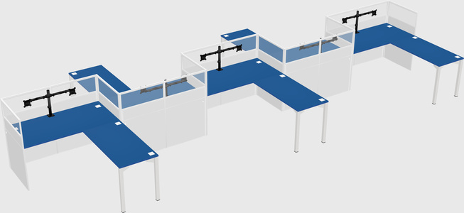 L-shape cubicles