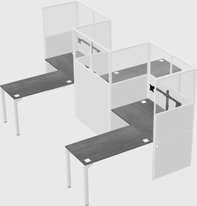 L-shape cubicles