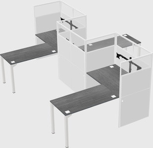 L-shape cubicles