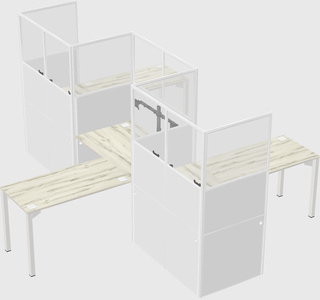 L-shape cubicles