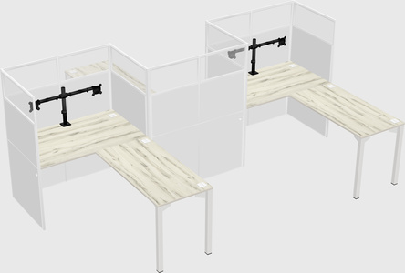 L-shape cubicles