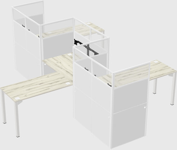 L-shape cubicles