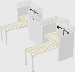 L-shape cubicles
