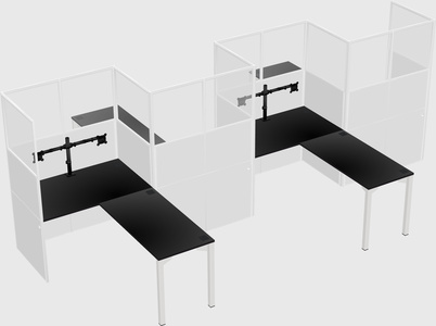 L-shape cubicles