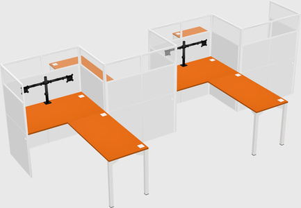 L-shape cubicles