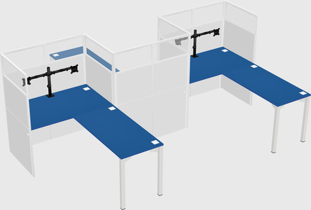 L-shape cubicles
