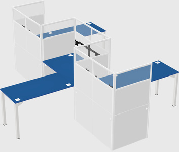 L-shape cubicles
