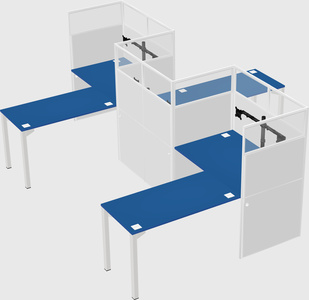 L-shape cubicles