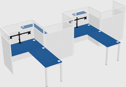 L-shape cubicles