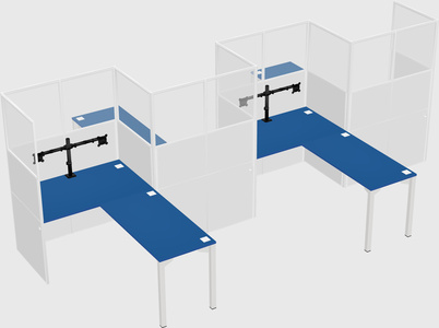 L-shape cubicles