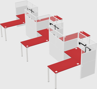 L-shape cubicles