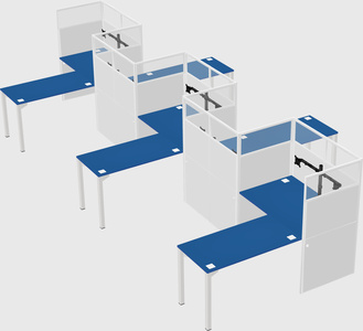 L-shape cubicles