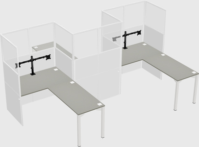 L-shape cubicles