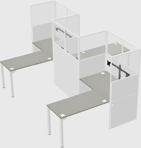 L-shape cubicles