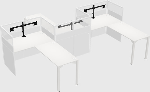 L-shape cubicles